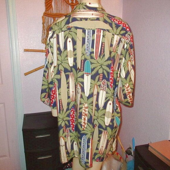 Vtg Reyn Spooner Men's Hawaiian Shirt Size XL Surfboards Button Up Camp Resort - Picture 8 of 11